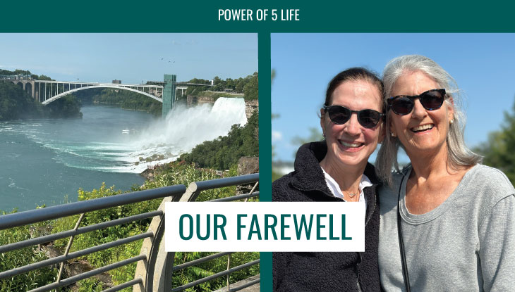 Melissa and Robin say farewell to their mom at Niagara Falls