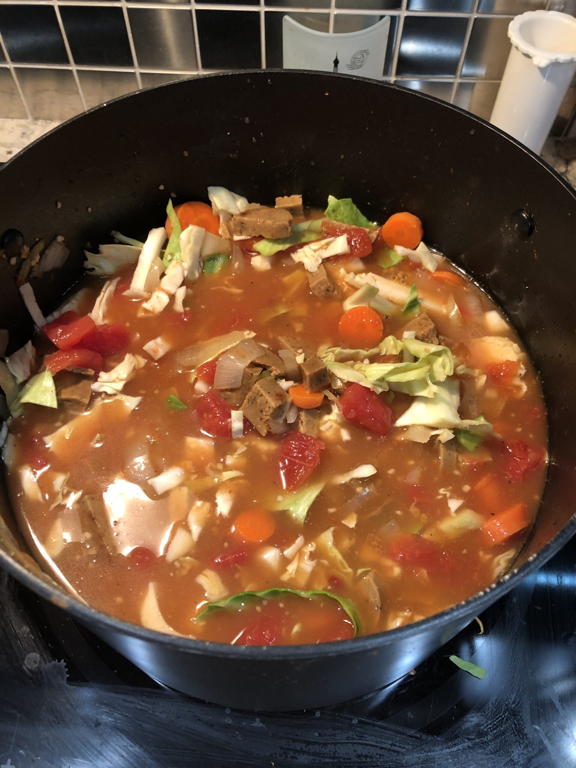 Italian sausage cabbage vegetable soup