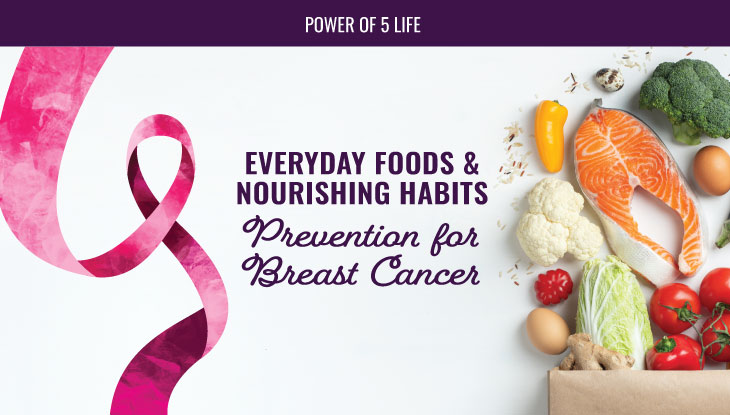 pink ribbon & healthy foods for breast health - blog post for breast cancer awareness