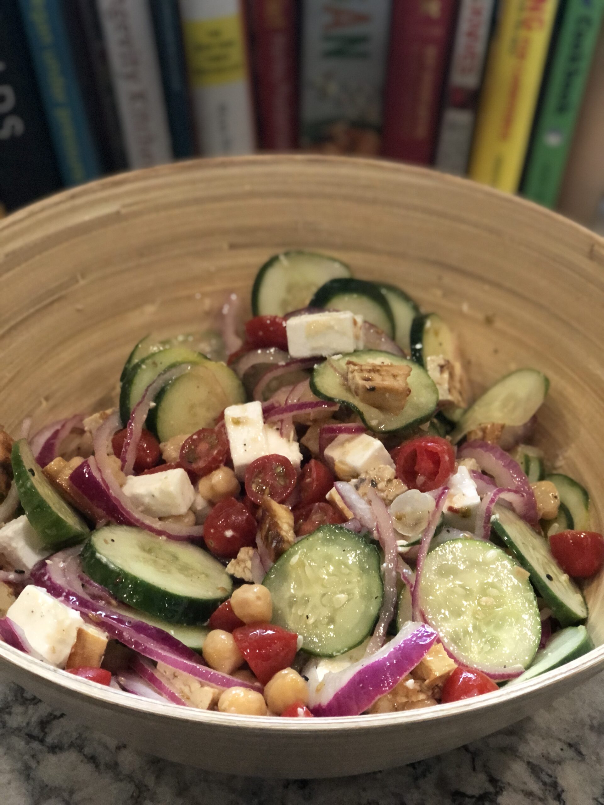 chickpea Mediterranean style salad