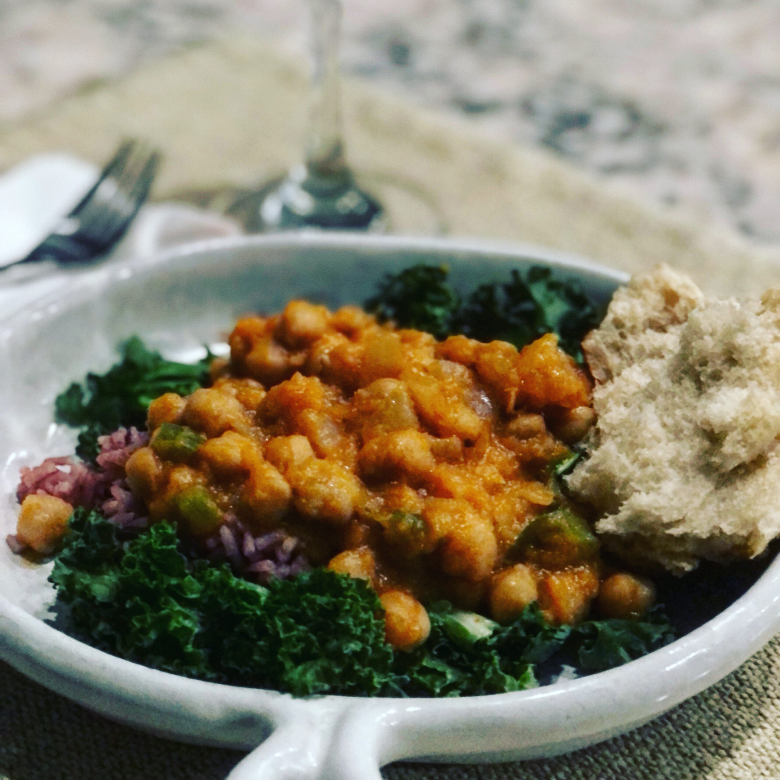 curry chickpeas with butternut squash