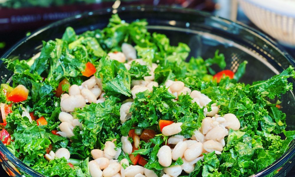 Kale Salad with Butter Beans