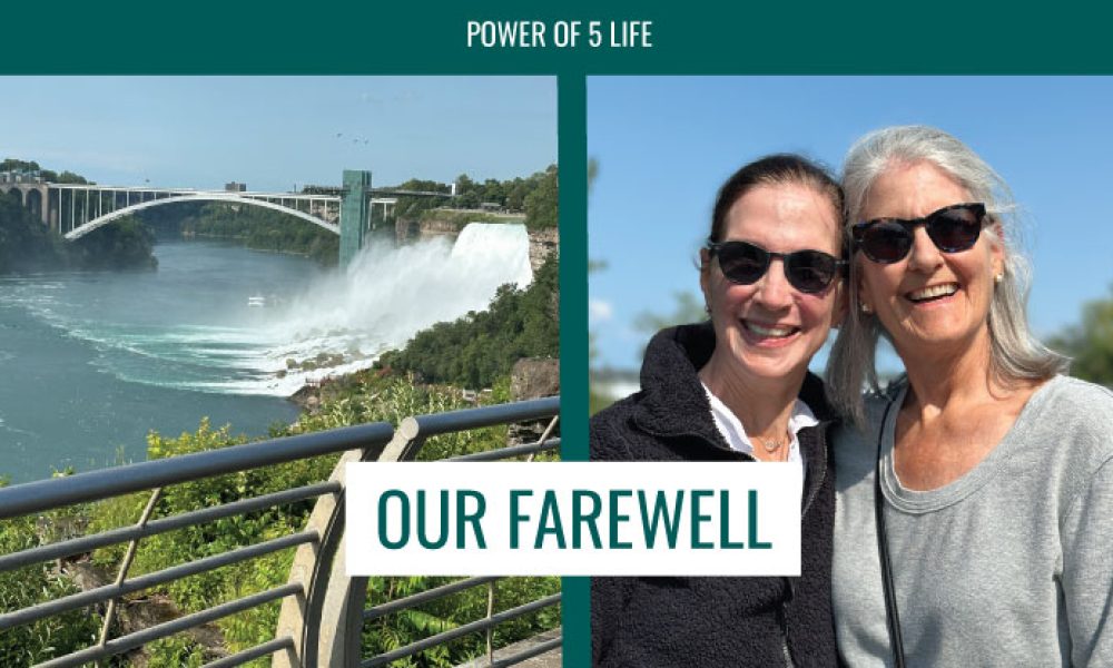 Melissa and Robin say farewell to their mom at Niagara Falls
