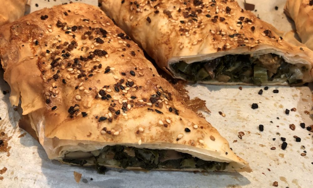Mediterranean phyllo dough wraps
