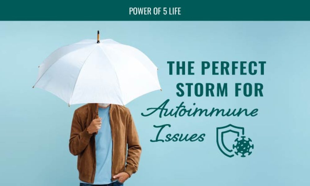 man holding an umbrella for a blog post about autoimmune disease help