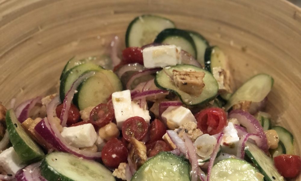 chickpea Mediterranean style salad