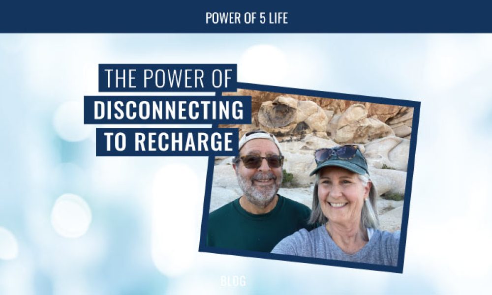 a photo of Dr. B & Melissa on vacation - disconnecting to recharge for a healthy lifestyle