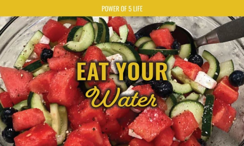 watermelon cucumber salad - recipe to "eat your water"