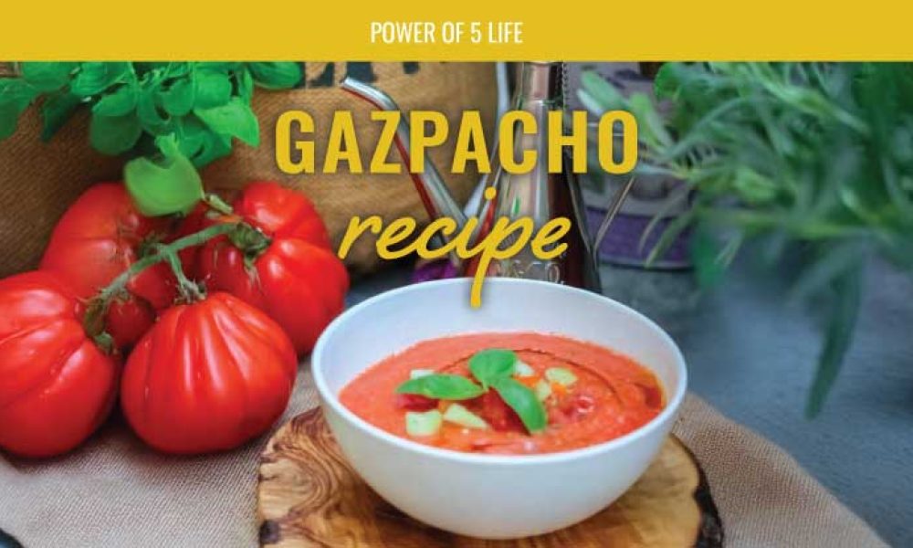 gazpacho soup and its ingredients