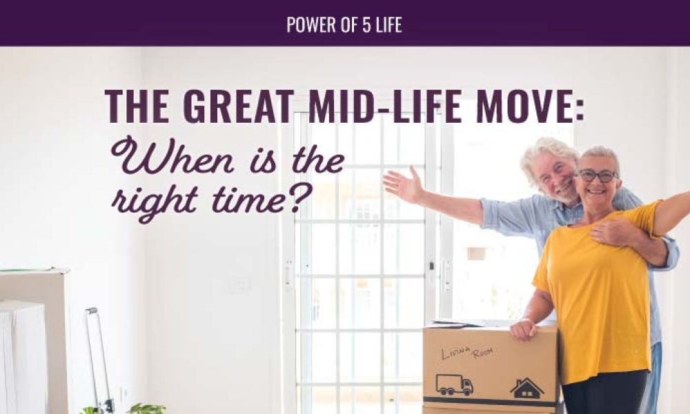 a couple moving house for a blog post about The Great Mid-Life Move & Choosing the Right Time