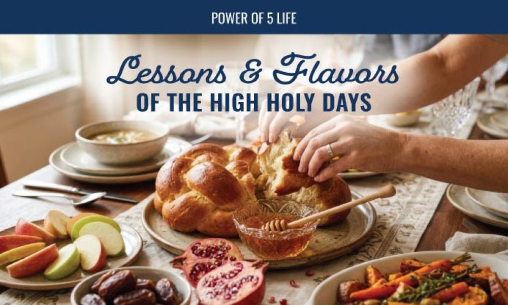 an image of foods for High Holy Days in a blog post of recipes