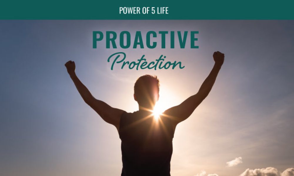 photo of a man with his arms up celebrating the success of taking proactive protection toward his health