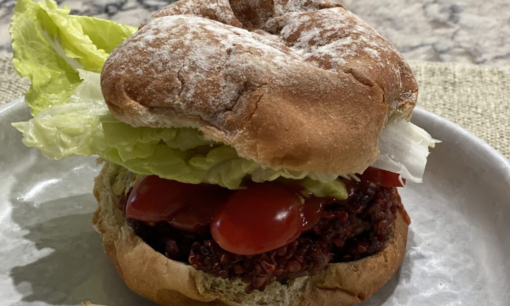 quinoa veggie beet impossible burger