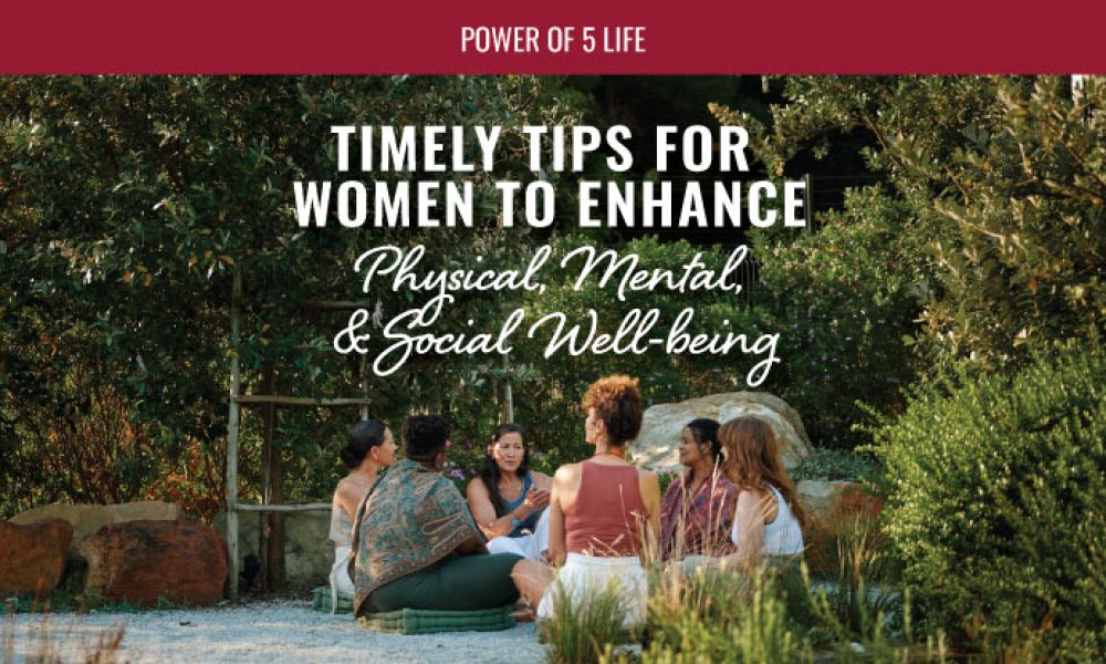 circle of women talking about enhancing physical, mental, and social well-being