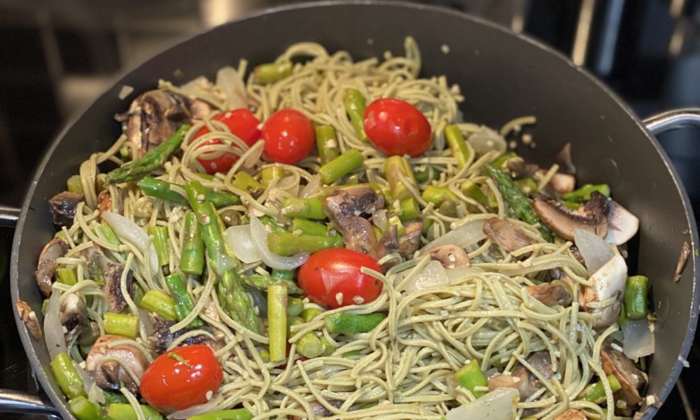 vegetable pasta with capers