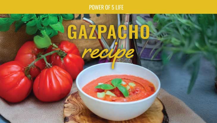 gazpacho soup and its ingredients
