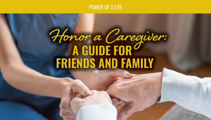 a caregiver holding hands with the one they care for in this blog post about how to honor and help a caregiver for caregiver month