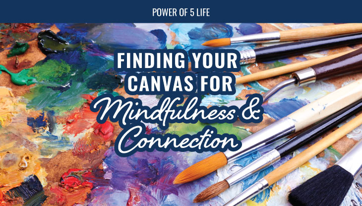 paint and brushes to create art in a blog post about mindfulness