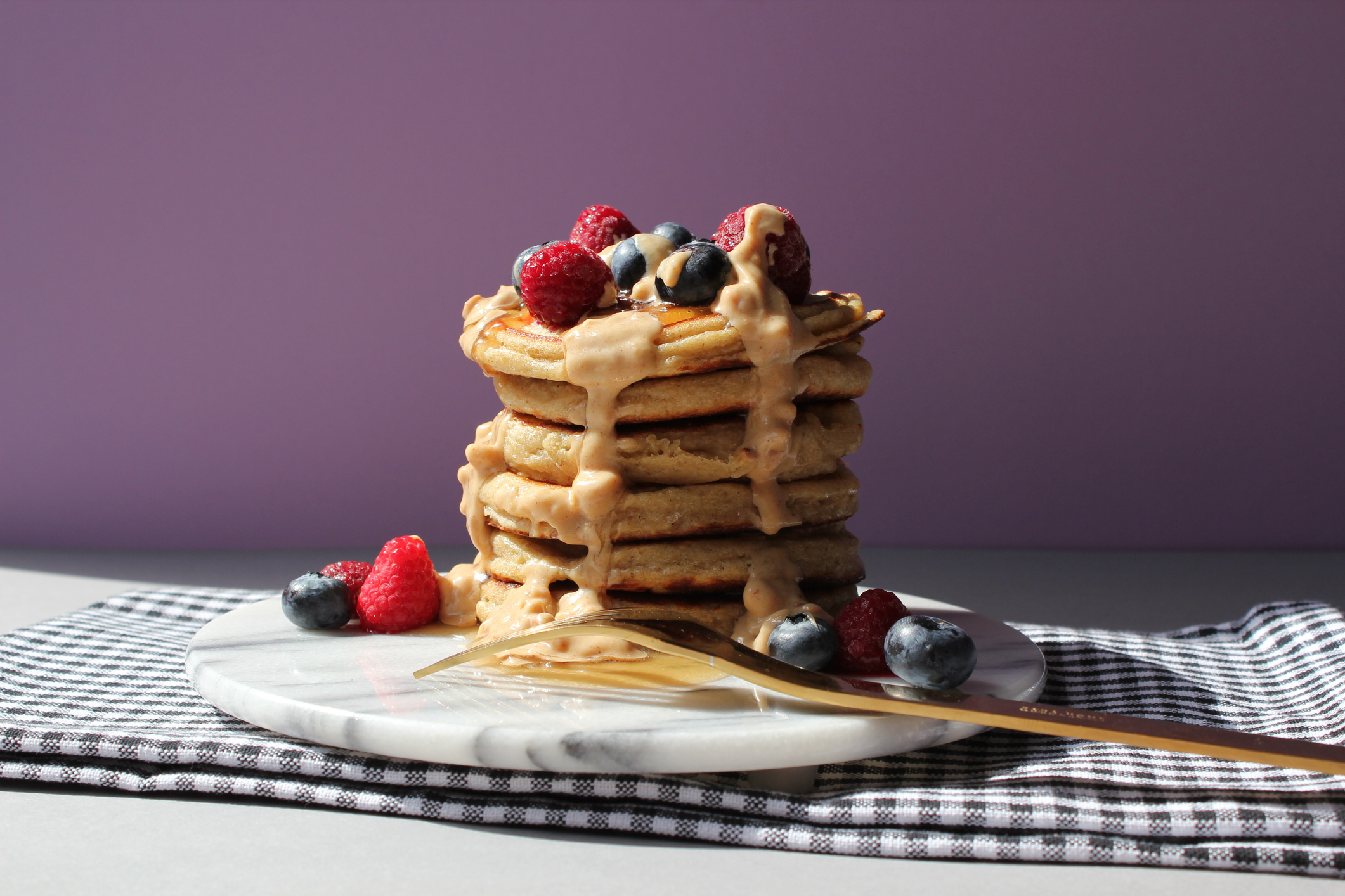 peanut butter protein pancakes