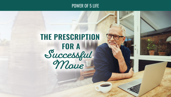 man at his laptop in a blog post about the prescription for a successful move