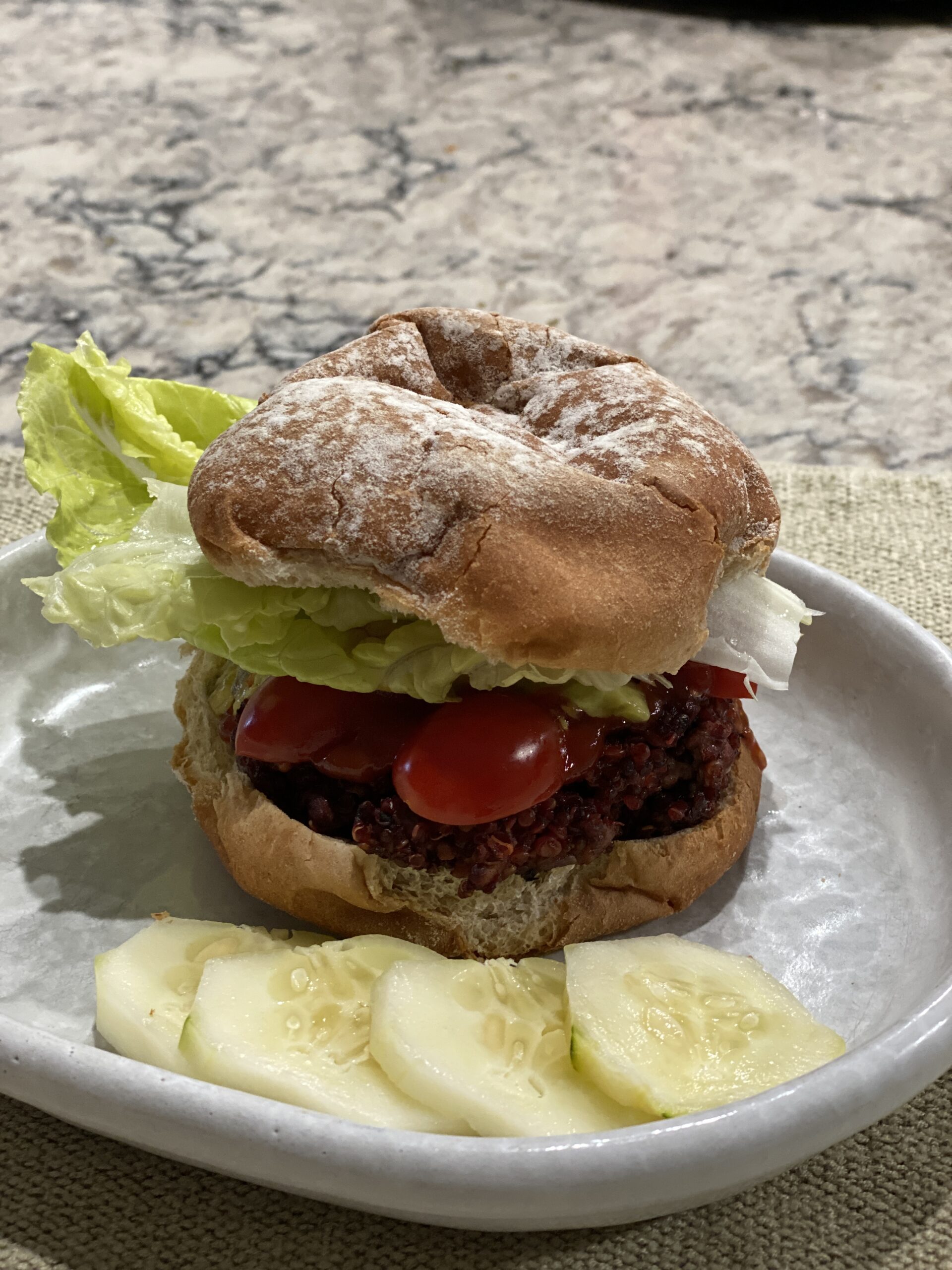 quinoa veggie beet impossible burger