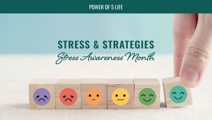 six faces to depict how you feel on a scale for stress awareness