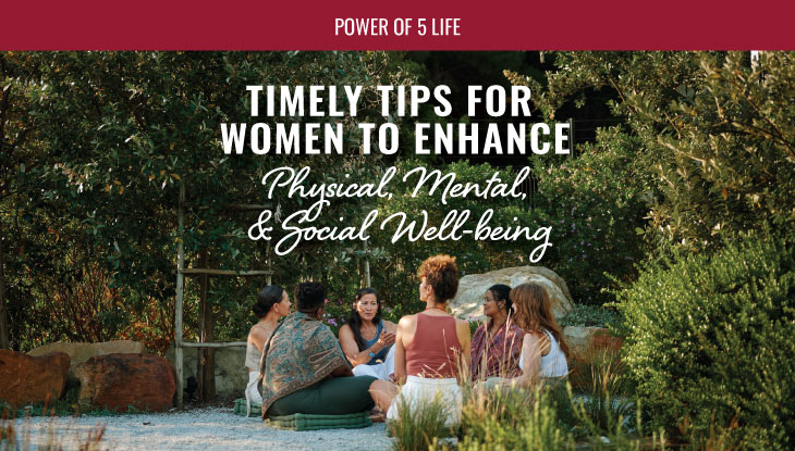 circle of women talking about enhancing physical, mental, and social well-being